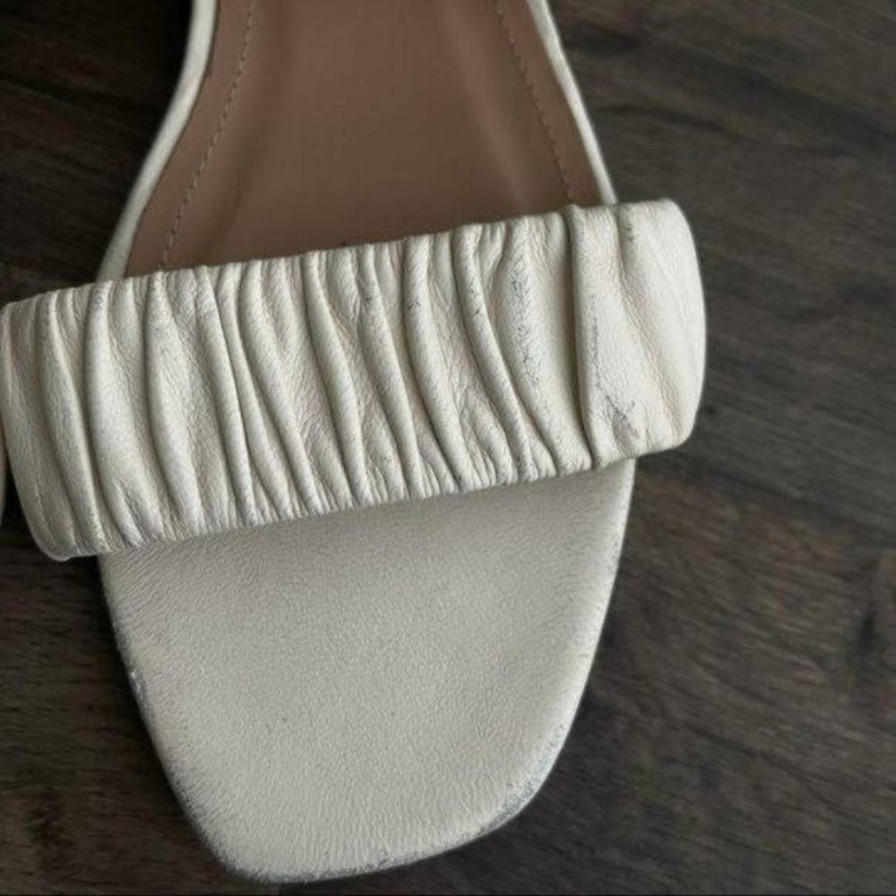 Lewit Made in Italy Cream Leather Sandals Sz 38.5 - Picture 6 of 11